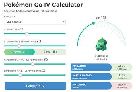 pokemon go iv calculator.